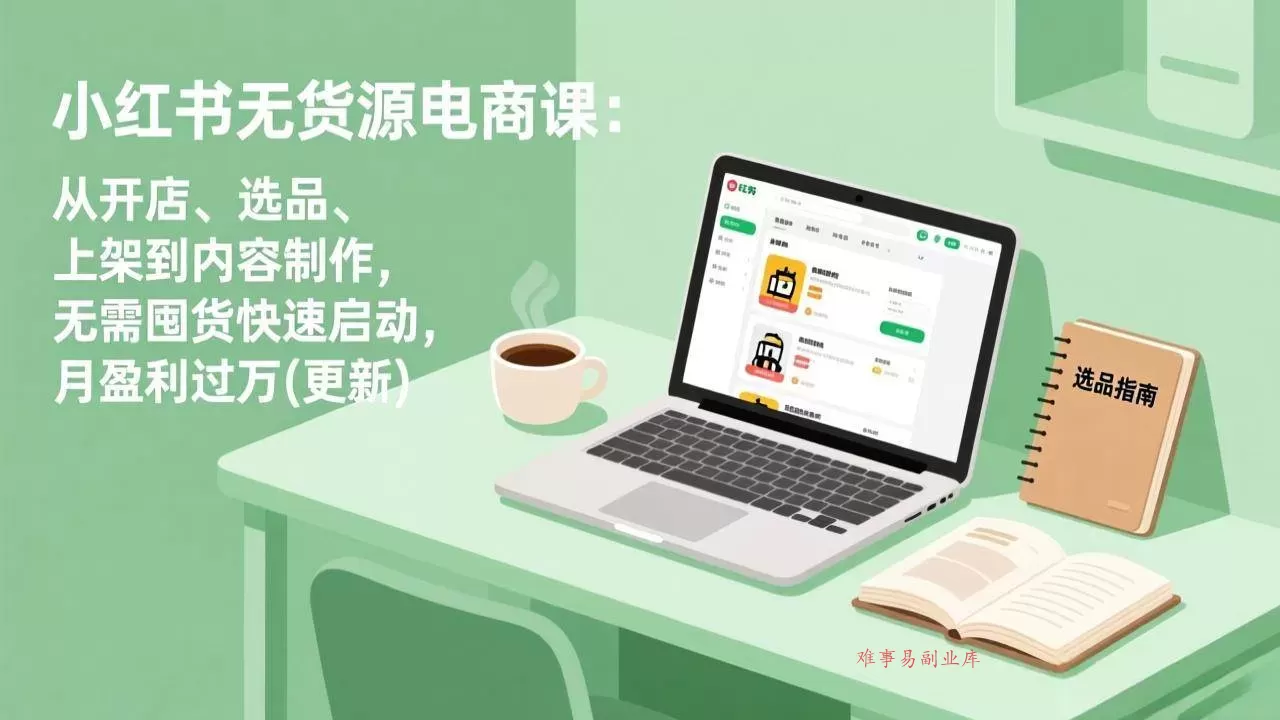 (18127期)小红书无货源电商课(4月20更新):从开店、选品、上架到内容制作,无需囤货快速启动,月盈利过万 (18127期)小红书无货源电商课(4月20更新):从开店、选品、上架到内容制作,无需囤货快速启动,月盈利过万