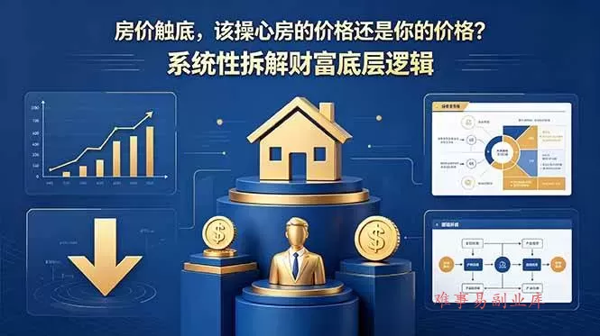 (18602期)付费文章:房价触底,该操心房的价格还是你的价格?系统性拆解财富底层逻辑-难事易副业库