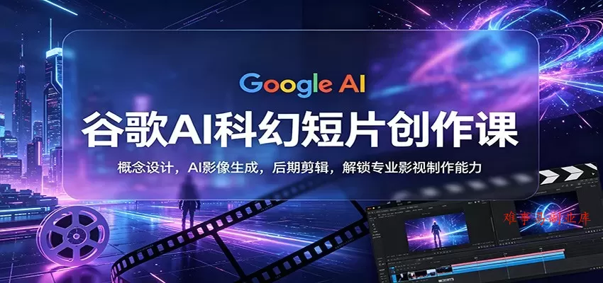 谷歌AI科幻短片创作课：概念设计，AI影像生成，后期剪辑，解锁专业影视制作能力-难事易副业库