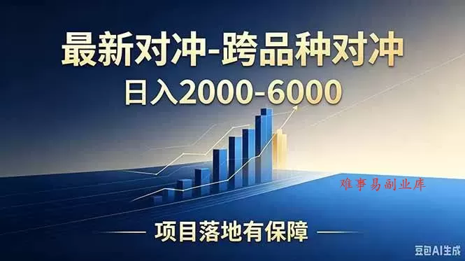 （18843期）跨品种对冲震撼首发！日收益2000-6000+，项目绿色长久，安全稳健，合规靠谱，可批量放大-难事易副业库