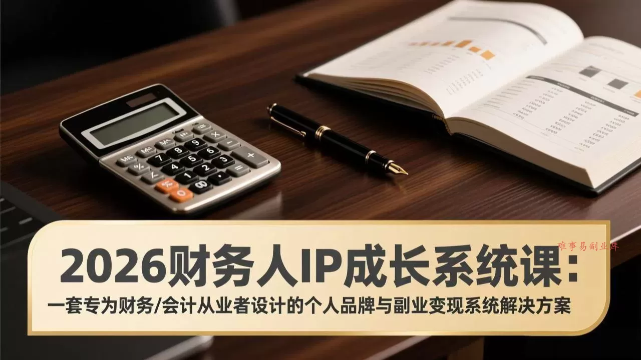 （17339期）2026财务人IP成长系统课：一套专为财务/会计从业者设计的个人品牌与副业变现系统解决方案