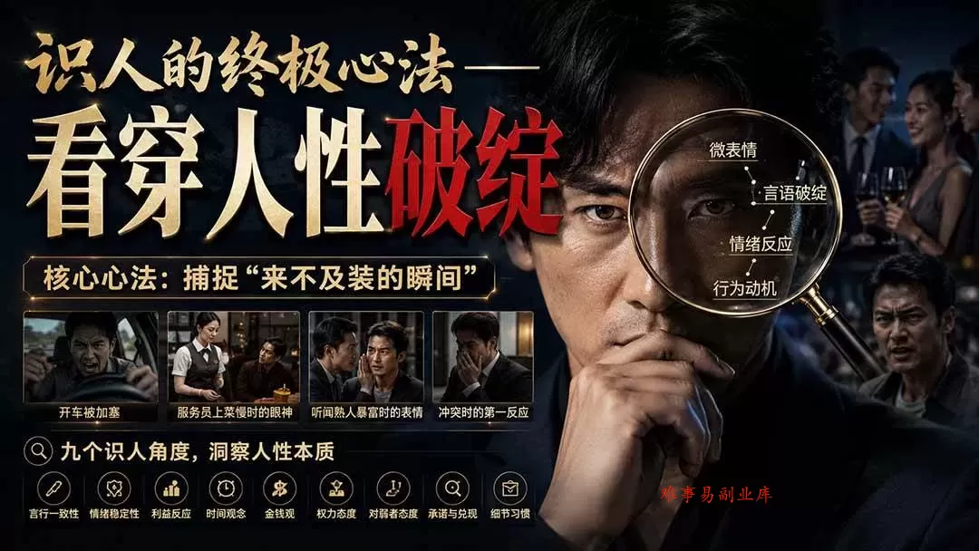 （20300期）付费文章：识人的终极心法——看穿人性破绽