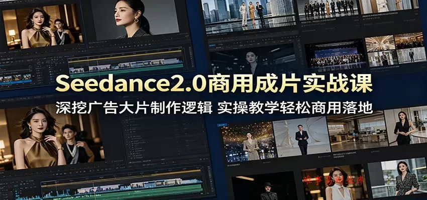 Seedance2.0商用成片实战课:深挖广告大片制作逻辑,实操教学轻松商用落地 Seedance2.0商用成片实战课:深挖广告大片制作逻辑,实操教学轻松商用落地