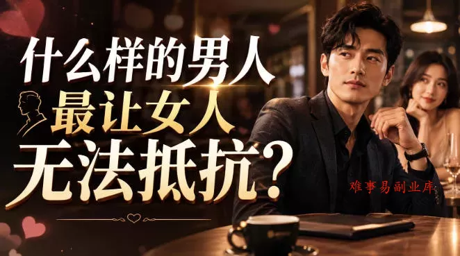 付费文章：什么样的男人最让女人无法抵抗？-难事易副业库