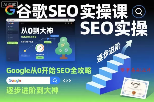 谷歌SEO实操课，Google从0开始SEO全攻略，逐步进阶到大神（更新26年）-难事易副业库