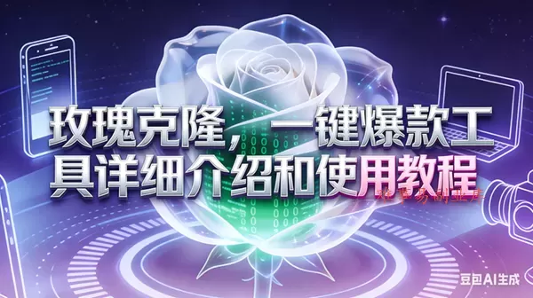 （17407期）玫瑰克隆工具，ai鲁大魔，自媒体必备神器，一键爆款神器，详细教程。