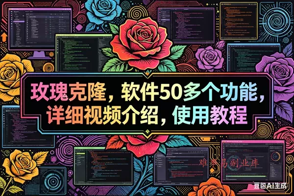 (18026期)玫瑰克隆,ai克隆软件,自媒体的神器,一键爆款,60多个功能的详细教程。 (18026期)玫瑰克隆,ai克隆软件,自媒体的神器,一键爆款,60多个功能的详细教程。