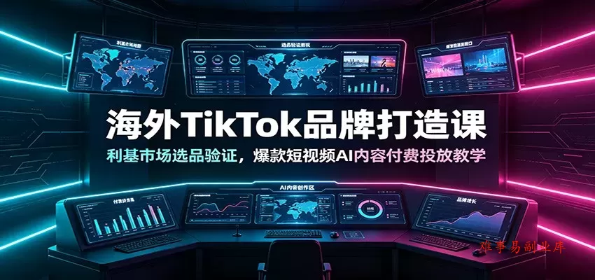海外TikTok品牌打造课:利基市场选品验证,爆款短视频AI内容付费投放教学 海外TikTok品牌打造课:利基市场选品验证,爆款短视频AI内容付费投放教学