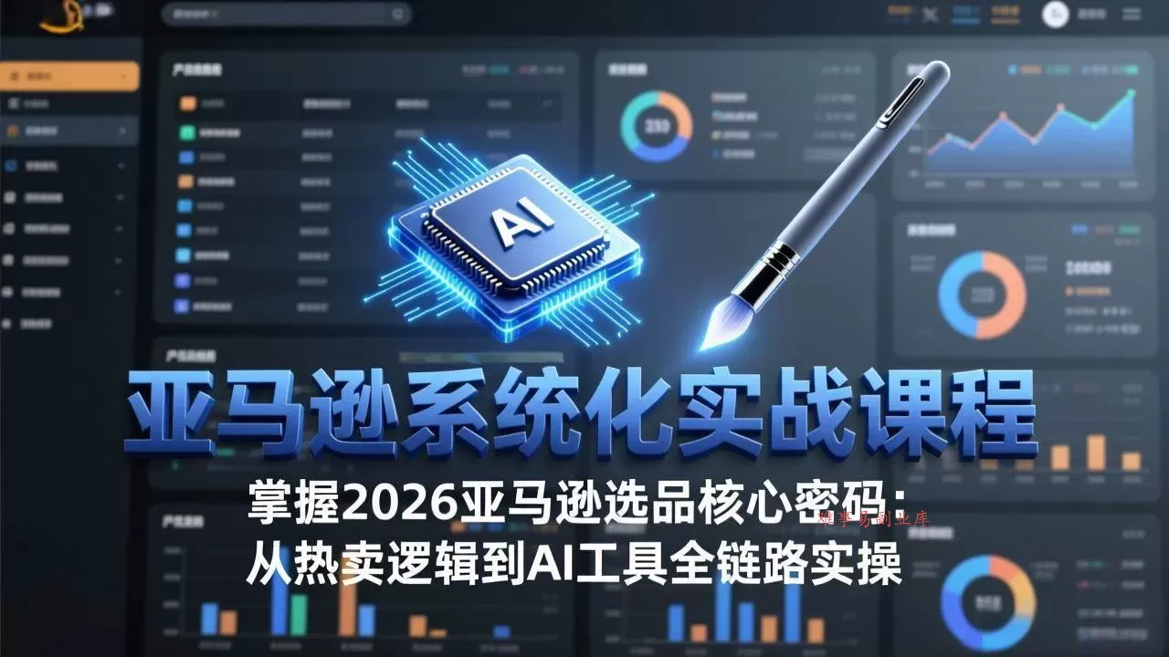 (17591期)亚马逊系统化实战课-更新3月:2026最新选品方法论,从热卖原因分析到AI作图,提升选品成功率 (17591期)亚马逊系统化实战课-更新3月:2026最新选品方法论,从热卖原因分析到AI作图,提升选品成功率