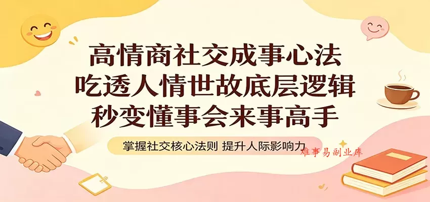 高情商社交成事心法:吃透人情世故底层逻辑,秒变懂事会来事高手 高情商社交成事心法:吃透人情世故底层逻辑,秒变懂事会来事高手