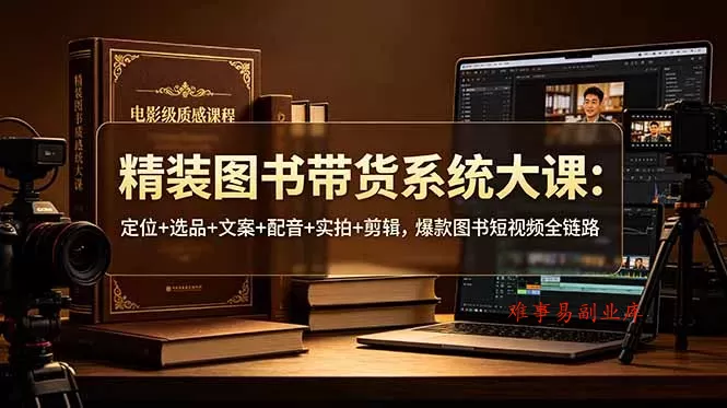 精装图书带货系统大课:定位+选品+文案+配音+实拍+剪辑,爆款图书短视频全链路 精装图书带货系统大课:定位+选品+文案+配音+实拍+剪辑,爆款图书短视频全链路