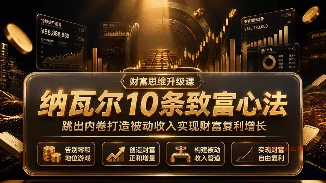 付费文章:纳瓦尔10条致富心法,跳出内卷打造被动收入实现财富复利增长 付费文章:纳瓦尔10条致富心法,跳出内卷打造被动收入实现财富复利增长