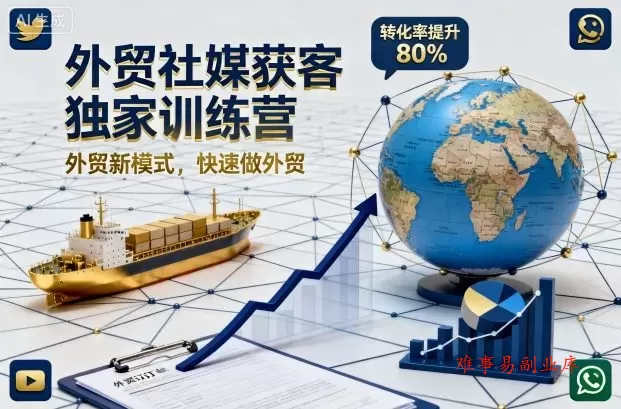外贸社媒获客独家训练营,外贸新模式,快速做外贸(更新26年3月) 外贸社媒获客独家训练营,外贸新模式,快速做外贸(更新26年3月)