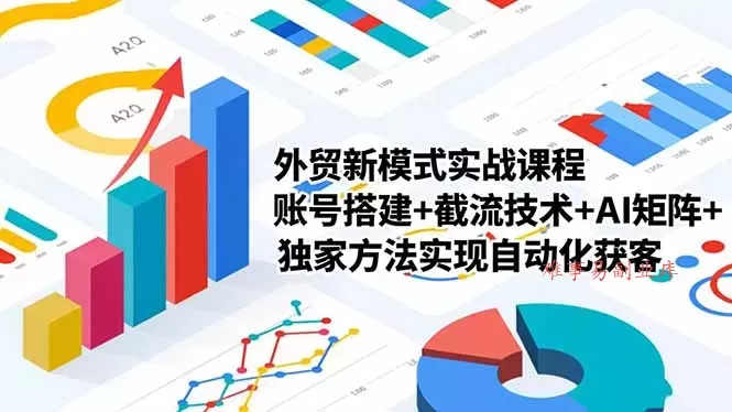 外贸新模式实战课程-更新2月，账号搭建+截流技术+AI矩阵+独家方法实现自动化获客