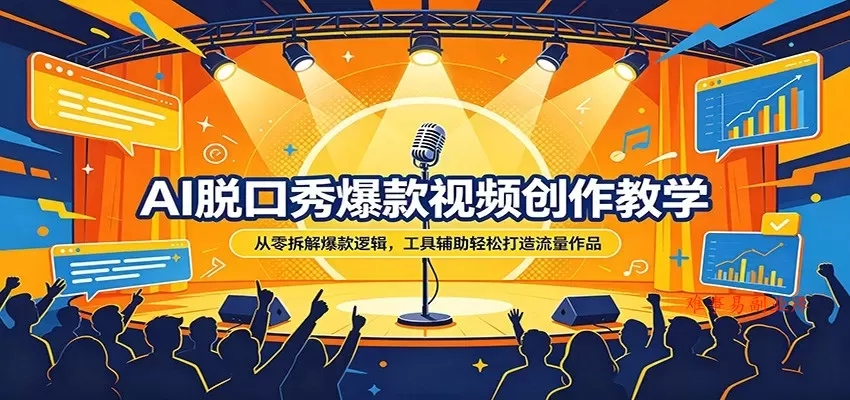 AI脱口秀爆款视频创作教学:从零拆解爆款逻辑,工具辅助轻松打造流量作品 AI脱口秀爆款视频创作教学:从零拆解爆款逻辑,工具辅助轻松打造流量作品