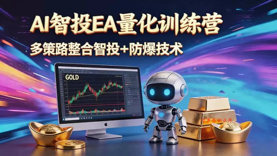（18880期）AI智投EA量化运营技术，自动化黄金操盘技术，小白也可以轻松上手日入1000+-难事易副业库