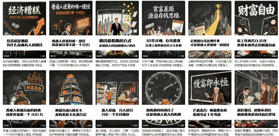 【AI书单】财富书籍图文解读玩法,一键直出,几十条视频,跑出1000单,全流程拆解,新手也可以上手 【AI书单】财富书籍图文解读玩法,一键直出,几十条视频,跑出1000单,全流程拆解,新手也可以上手