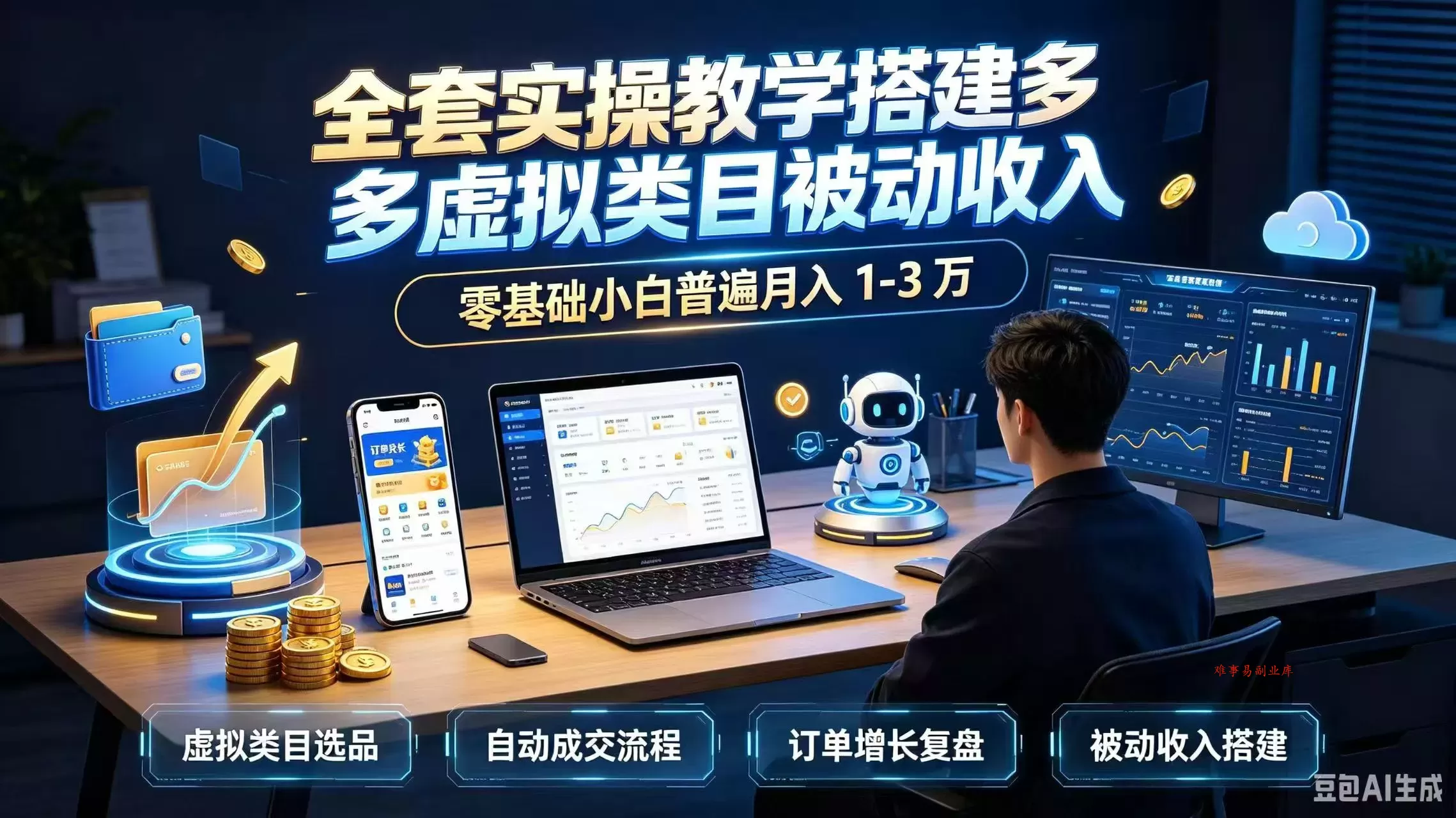 全套实操教学搭建多多虚拟类目被动收入,零基础小白普遍月入 1-3 万 全套实操教学搭建多多虚拟类目被动收入,零基础小白普遍月入 1-3 万