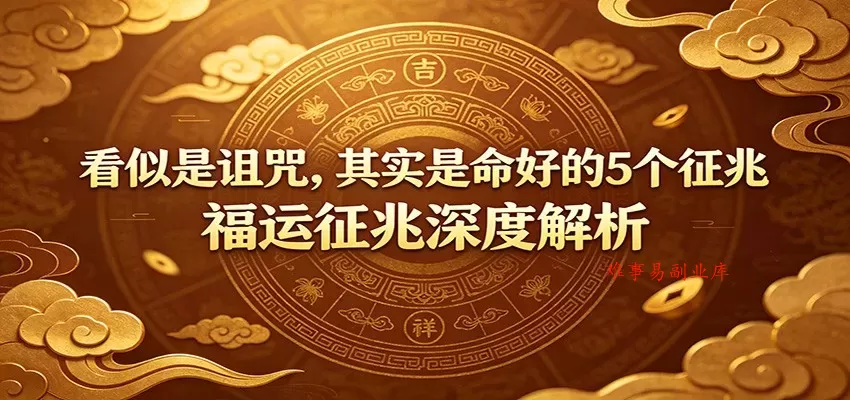 付费文章:《看似是诅咒,其实是命好的5个征兆》福运征兆深度解析 付费文章:《看似是诅咒,其实是命好的5个征兆》福运征兆深度解析