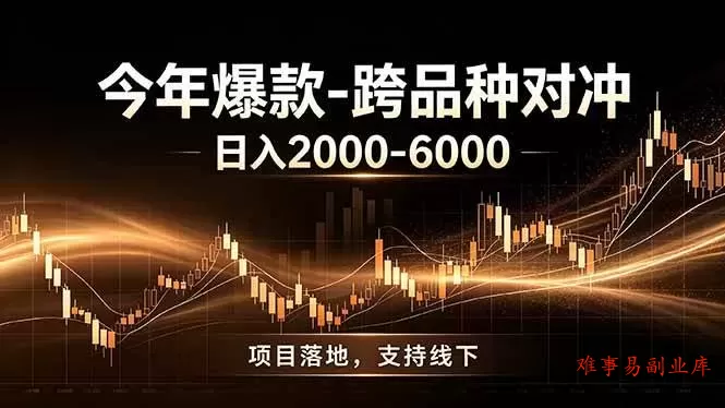 （19179期）全新跨品种对冲模式上线！日稳定盈利 2000-6000，合规长久可批量放大-难事易副业库