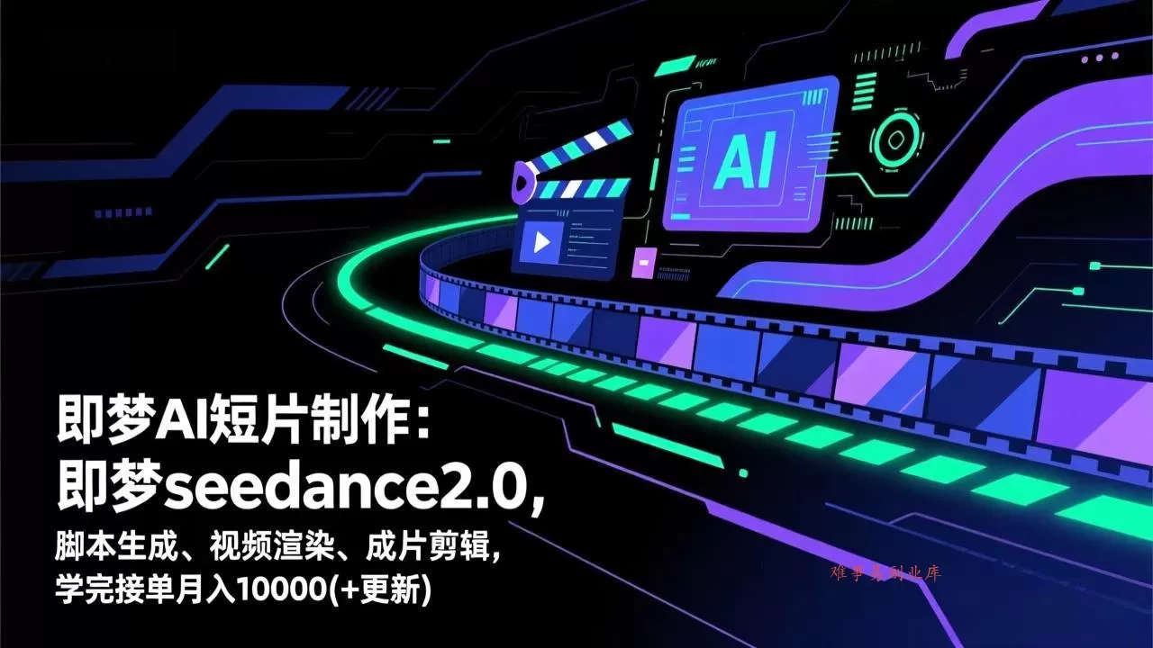 即梦AI短片制作(更新-难事易副业库