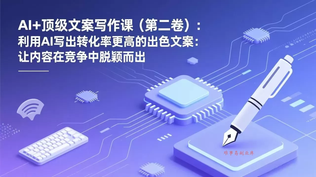 AI+顶级文案写作课(第二卷-难事易副业库