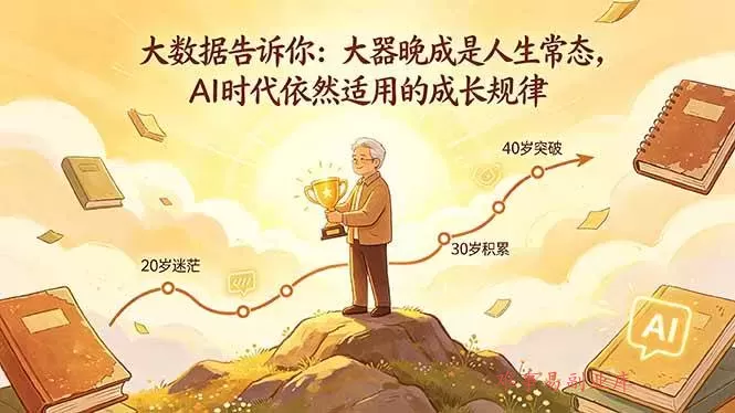 (18288期)付费文章:大数据告诉你:大器晚成是人生常态,AI 时代依然适用的成长规律-难事易副业库