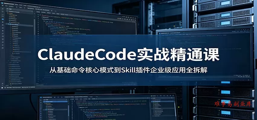 ClaudeCode实战精通课：从基础命令核心模式到Skill插件企业级应用全拆解-难事易副业库