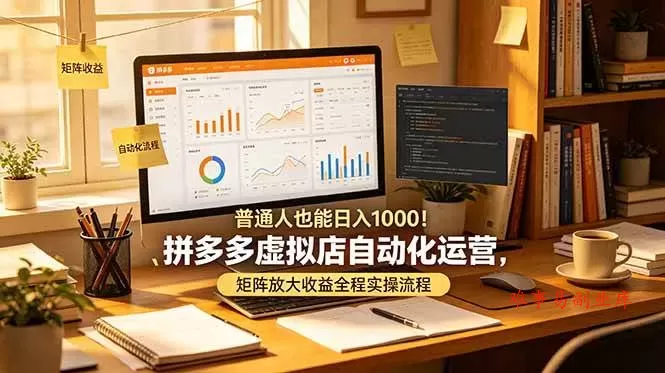 (19022期)普通人也能日入 1000!拼多多虚拟店自动化运营,矩阵放大收益全程实操流程 (19022期)普通人也能日入 1000!拼多多虚拟店自动化运营,矩阵放大收益全程实操流程