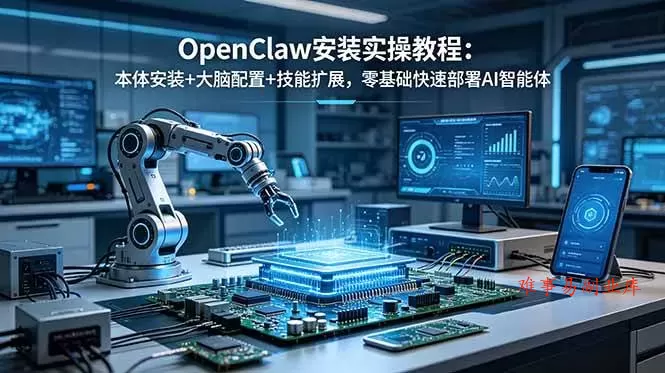 （18982期）OpenClaw安装实操教程：本体安装+大脑配置+技能扩展，零基础快速部署AI智能体-难事易副业库