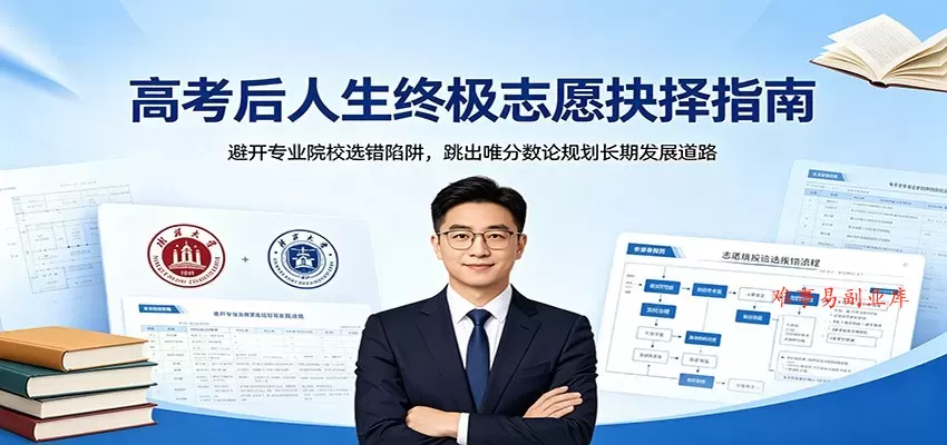 高考后人生终极志愿抉择指南：避开专业院校选错陷阱，跳出唯分数论规划长期发展道路-难事易副业库