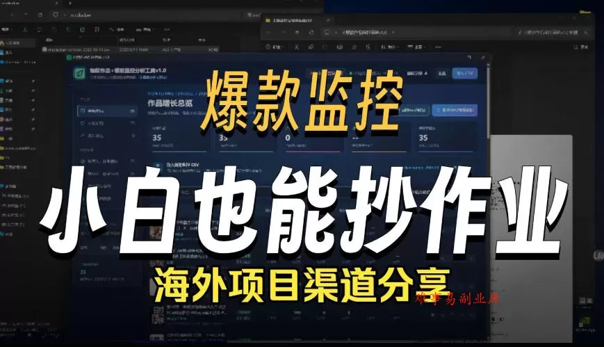 抖音爆款数据监控工具_海外网盘拉新渠道-难事易副业库