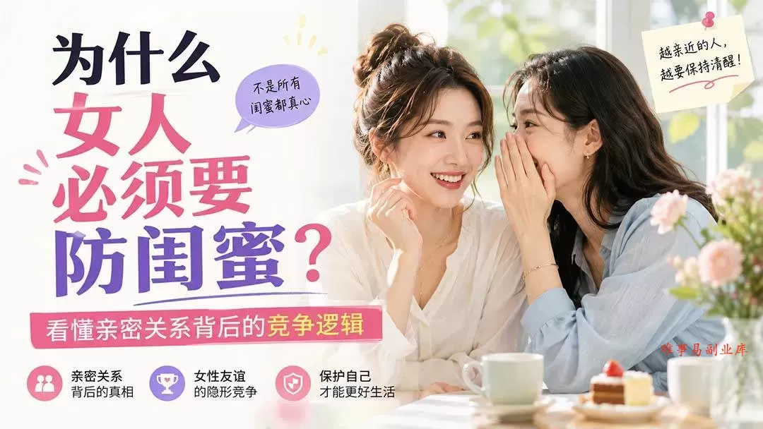 （20114期）付费文章：为什么女人必须要防闺蜜？看懂亲密关系背后的竞争逻辑-难事易副业库