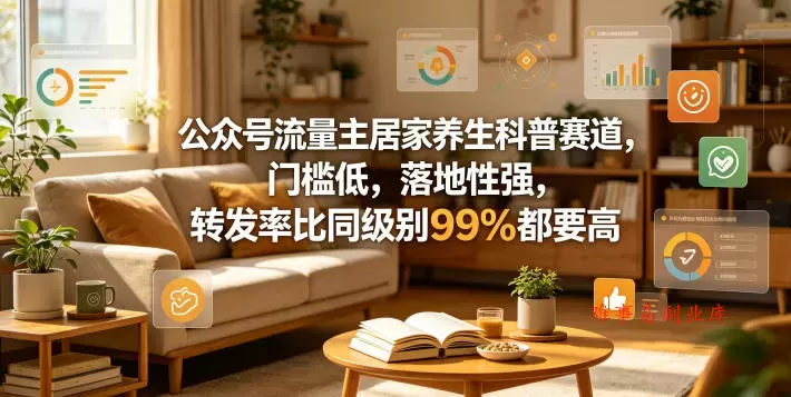 公众号流量主居家养生科普赛道,门槛低,落地性强,转发率比同级别99%都要高 公众号流量主居家养生科普赛道,门槛低,落地性强,转发率比同级别99%都要高