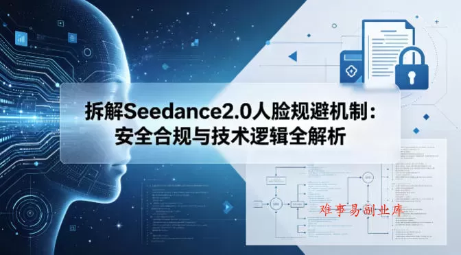 拆解Seedance2.0人脸规避机制：安全合规与技术逻辑全解析-难事易副业库