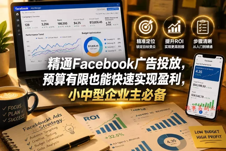 精通Facebook广告投放,预算有限也能快速实现盈利,小中型企业主必备【原创双语字幕】 精通Facebook广告投放,预算有限也能快速实现盈利,小中型企业主必备【原创双语字幕】