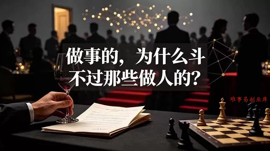 （19414期）付费文章：做事的，为什么斗不过那些做人的？-难事易副业库