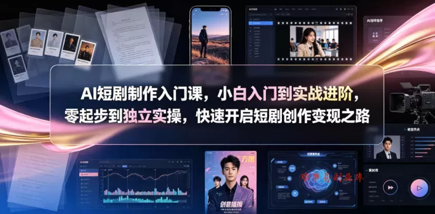AI短剧制作入门课,小白入门到实战进阶,零起步到独立实操,快速开启短剧创作变现之路 AI短剧制作入门课,小白入门到实战进阶,零起步到独立实操,快速开启短剧创作变现之路
