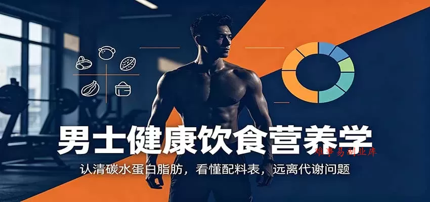 男士健康饮食营养学：认清碳水蛋白脂肪，看懂配料表，远离代谢问题-难事易副业库