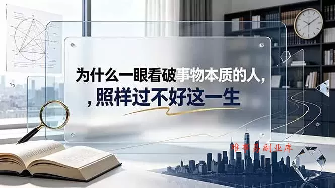 (19165期)付费文章:为什么一眼看破事物本质的人,照样过不好这一生 (19165期)付费文章:为什么一眼看破事物本质的人,照样过不好这一生