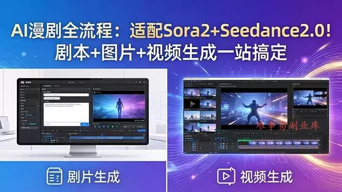 AI漫剧全流程：适配Sora2+Seedance2.0！剧本+图片+视频生成一站搞定
