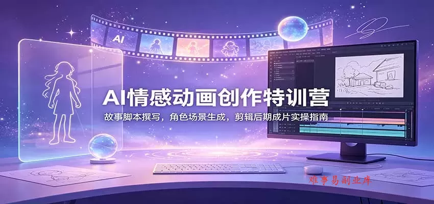 AI情感动画创作特训营:故事脚本撰写,角色场景生成,剪辑后期成片实操指南 AI情感动画创作特训营:故事脚本撰写,角色场景生成,剪辑后期成片实操指南