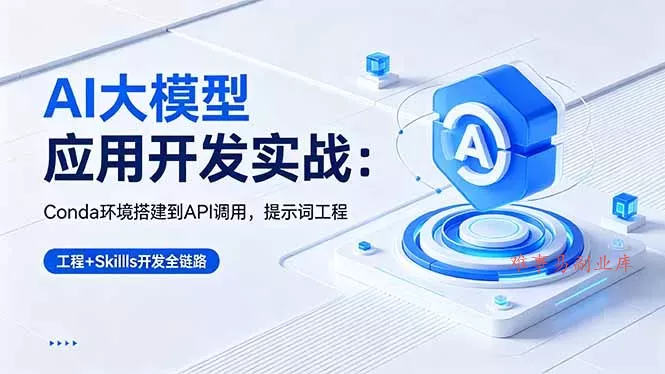 AI 大模型应用开发实战：Conda环境搭建到API调用，提示词工程+Skills开发全链路-难事易副业库