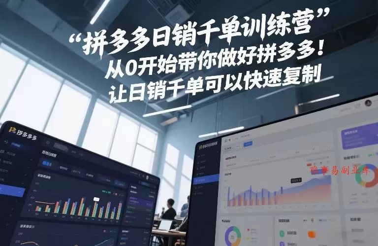 拼多多日销千单训练营,从0开始带你做好拼多多,让日销千单可以快速复制(更新26年7月) 拼多多日销千单训练营,从0开始带你做好拼多多,让日销千单可以快速复制(更新26年7月)