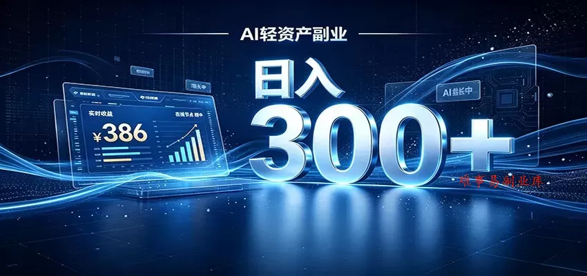 2026 AI轻资产风口，Token中转站小白可入局，日入300+-难事易副业库