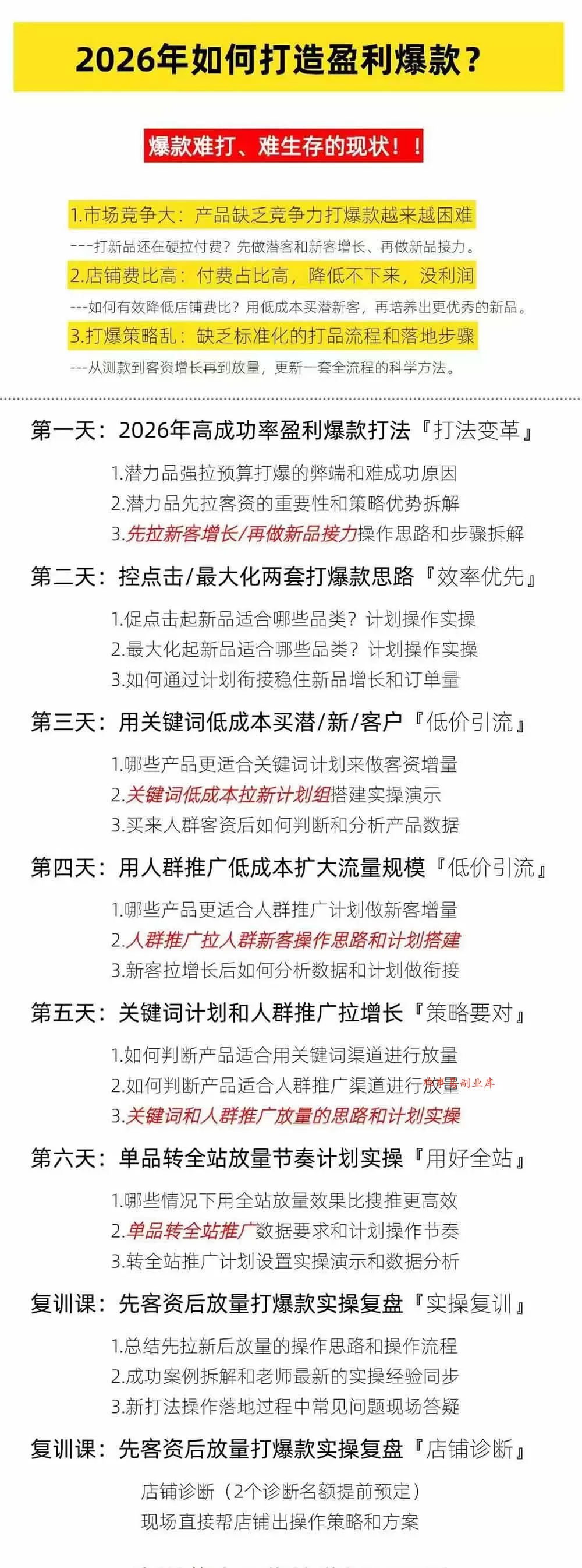 （19906期）淘宝高阶运营私家课（更新26年）：选品、爆款、全店动销，三模块构建盈利闭环，月入破5万