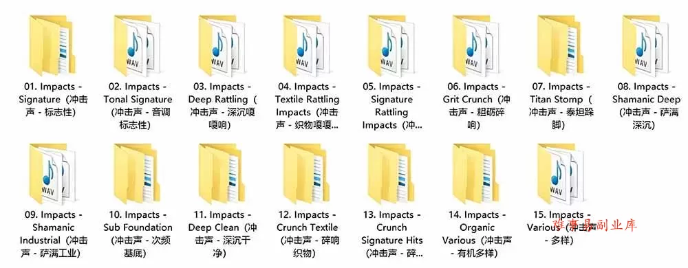 （19808期）4400+个史诗级音效素材包！专业预告片、史诗级的紧张感与氛围声音包，中文分类，超级精选包