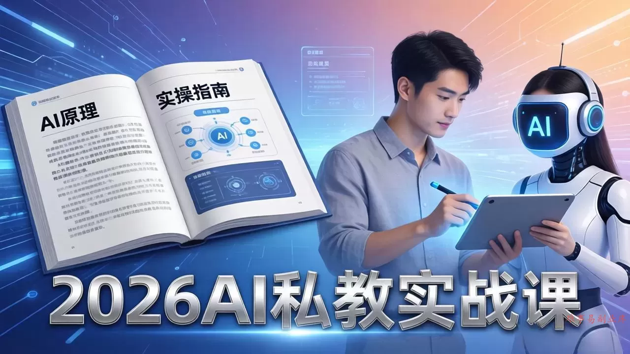 2026AI私教实战课:从AI原理到全场景实操,零基础学会用AI提效+单人单干创业 2026AI私教实战课:从AI原理到全场景实操,零基础学会用AI提效+单人单干创业
