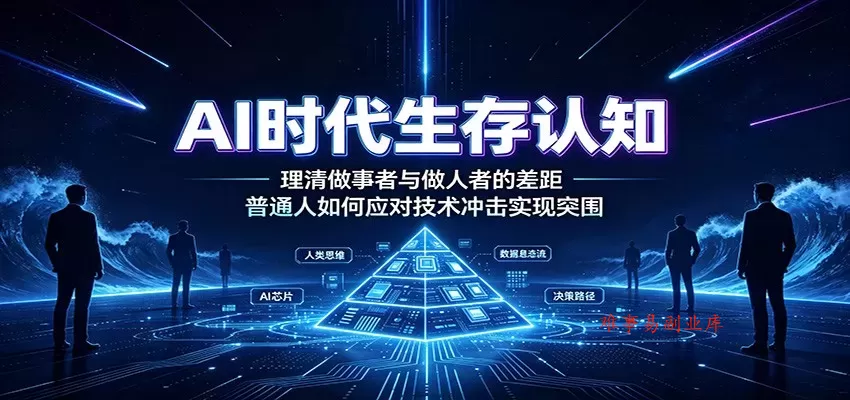 AI时代生存认知：理清做事者与做人者的差距，普通人如何应对技术冲击实现突围-难事易副业库