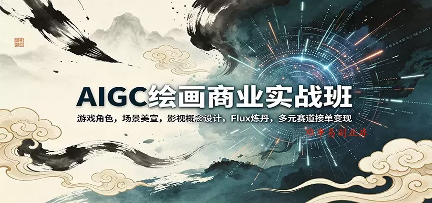 AIGC绘画商业实战班：游戏角色，场景美宣，影视概念设计，Flux炼丹，多元赛道接单变现-难事易副业库